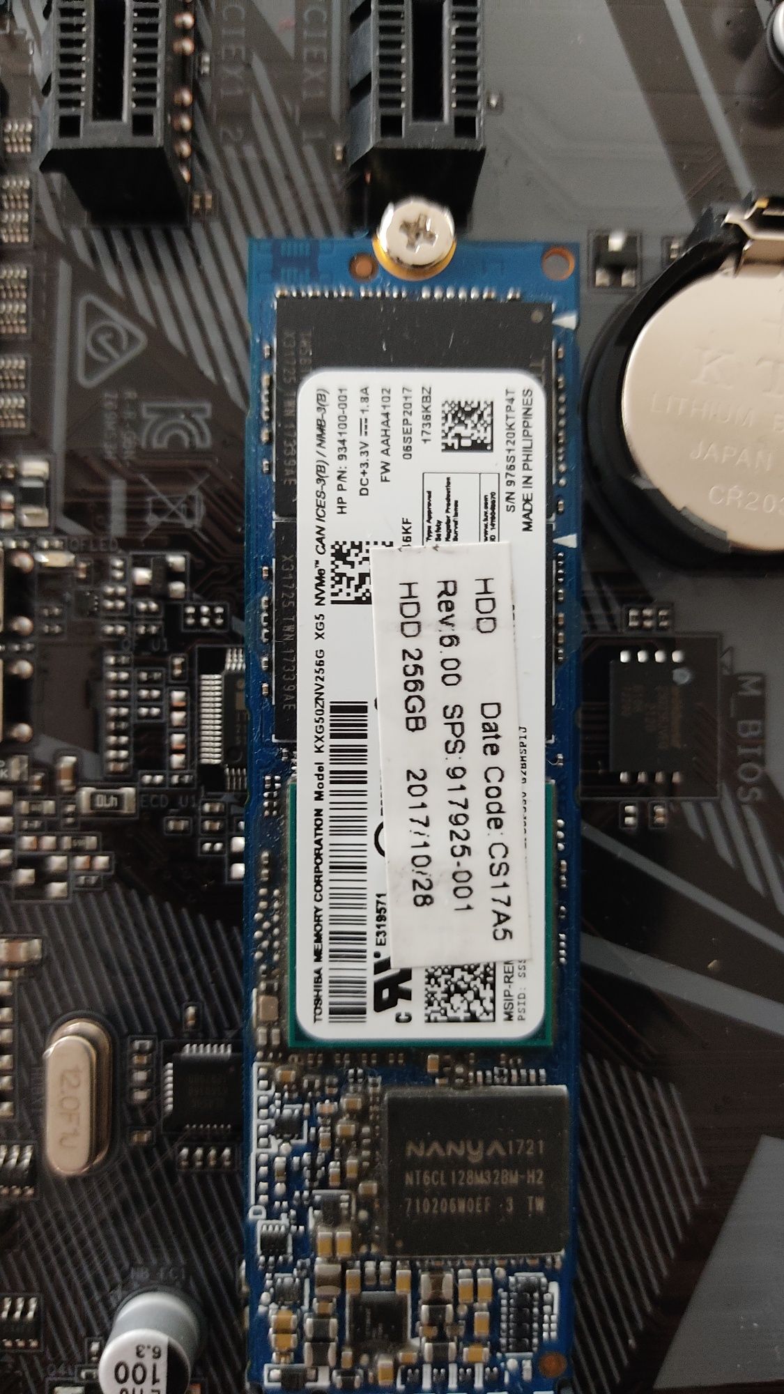 SSD m2 256gb Toshiba 80% viata