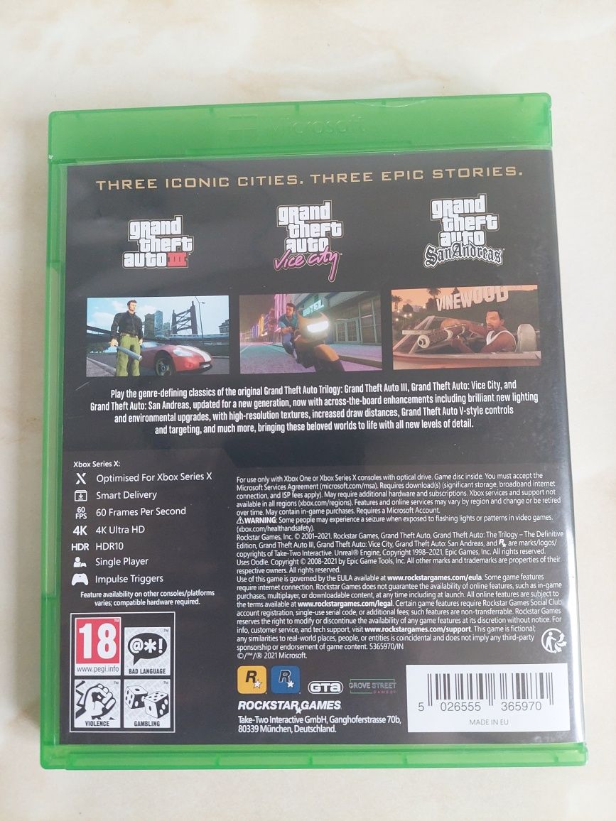 [XboxOne] Vând GTA "The Trilogy" (vice city, 3 + San Andreas) Xbox One