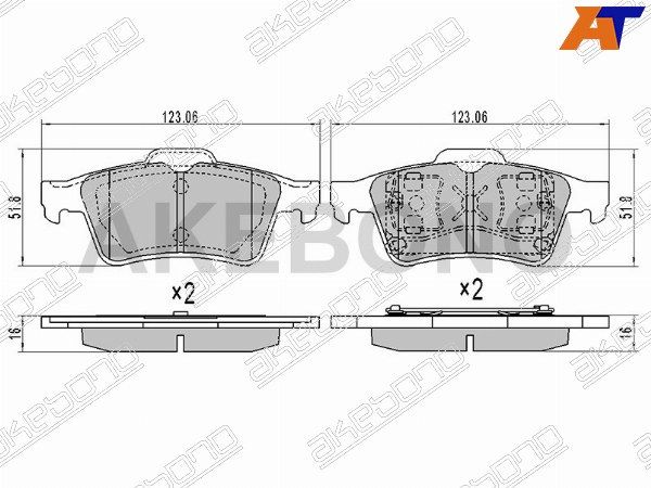 Колодки тормозные Mazda Axela
