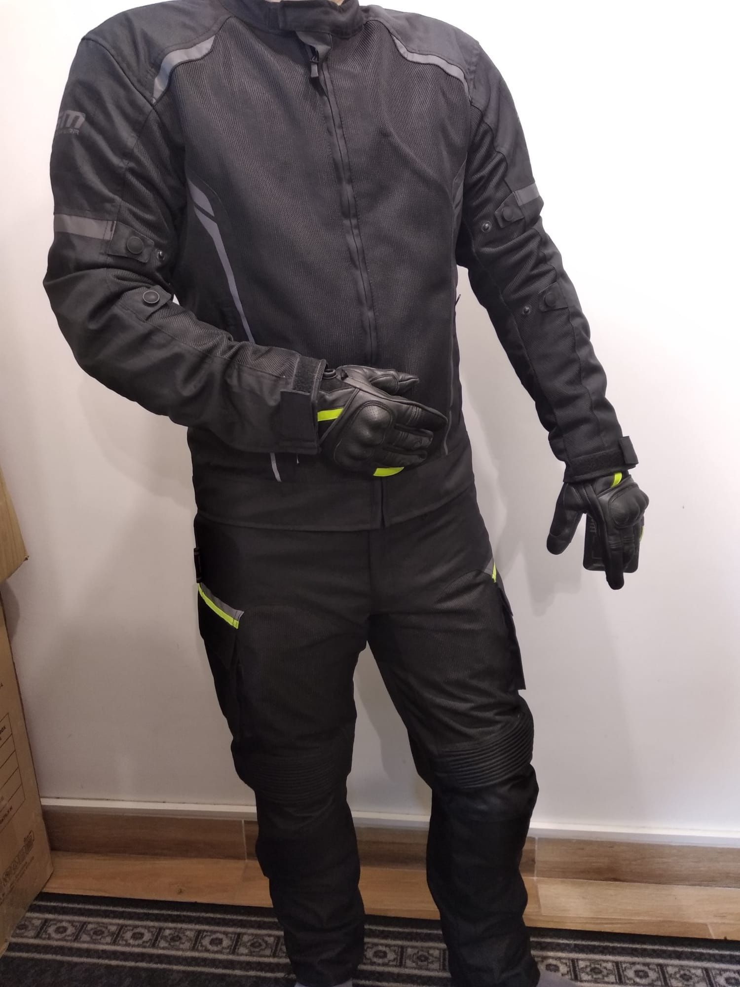 Costum moto textil SM Meshtech geaca/pantaloni S, M, L, XL, 2XL