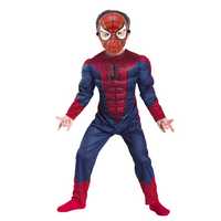 Set costum Avenge Spiderman muschi, 5-7 ani, rosu si masca plastic