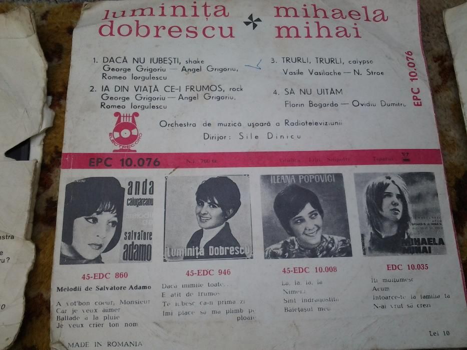 ELECTRECORD, Disc vinil Luminita Dobrescu, Mihaela Mihai