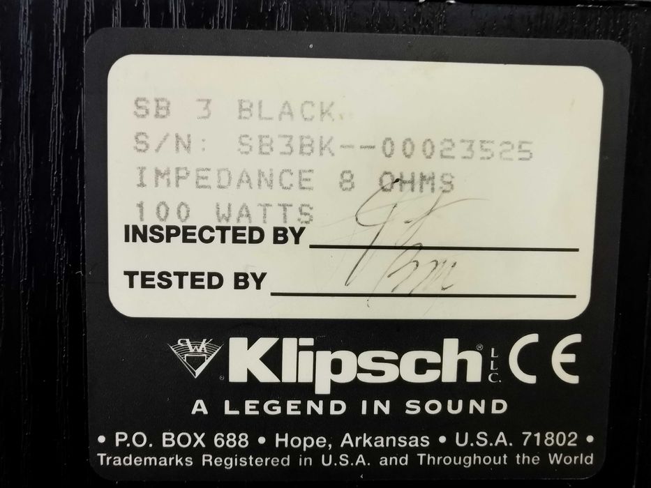 Klipsch SB-3 букшелф колони