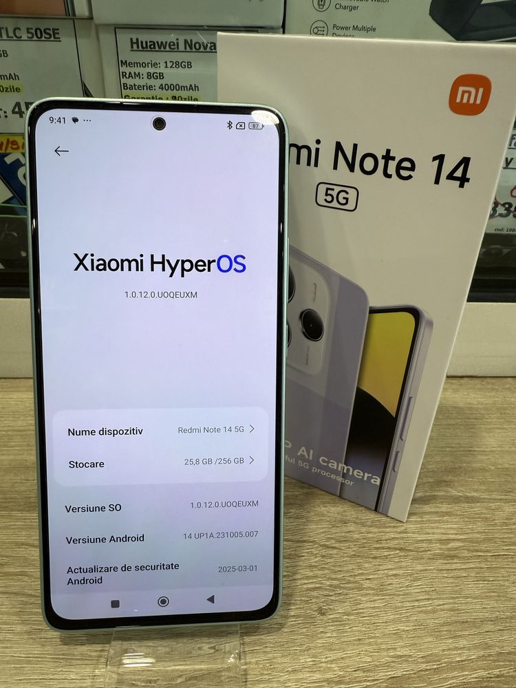 Xiaomi Redmi Note 14 5G - 256GB/8gb Ram - Coral Green - ca NOU !!!