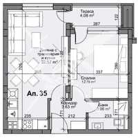 Двустаен апартамент в Кършияка 55-2505