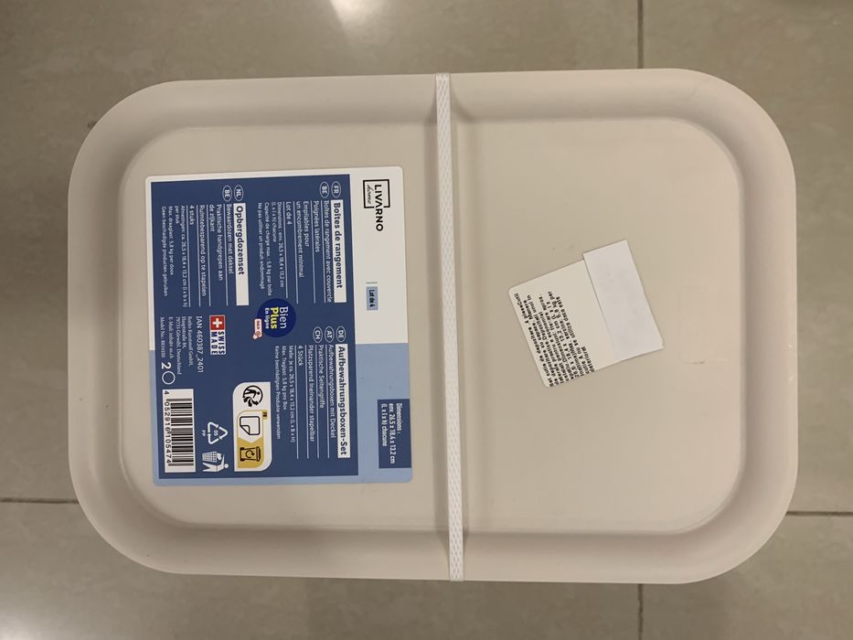 Set 2 Cutii cu capac, LIVARNO, 40x27 cm