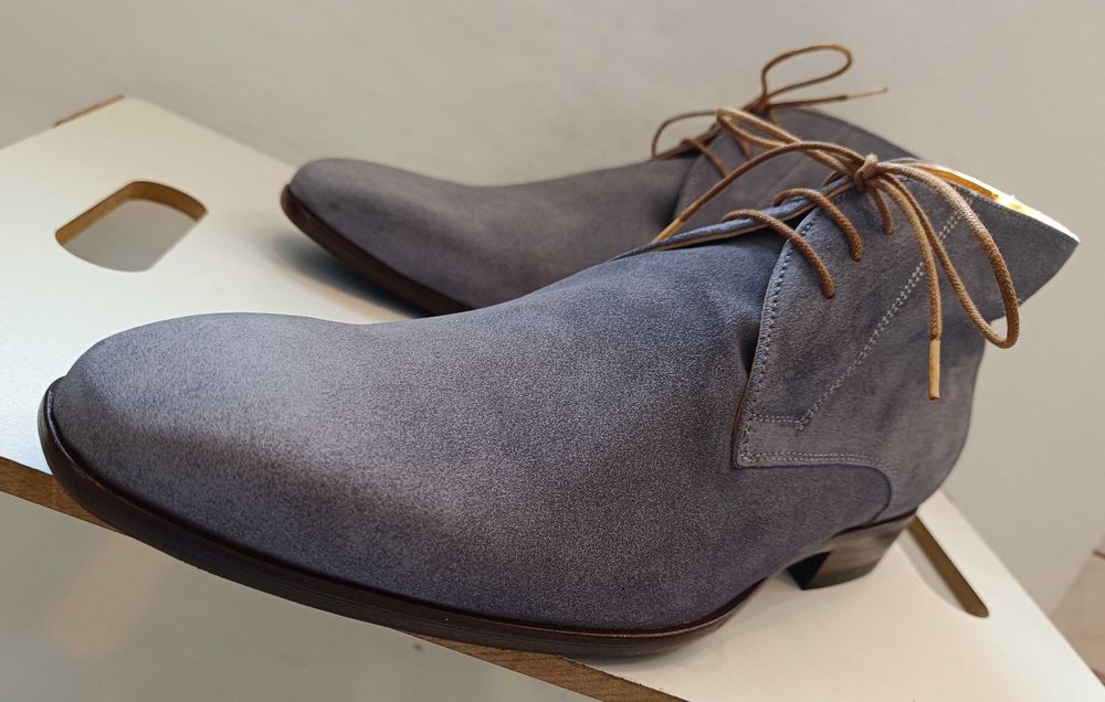 Ghete chukka 42 42.5 43 de lux GREVE NOI lucrate manual piele naturala