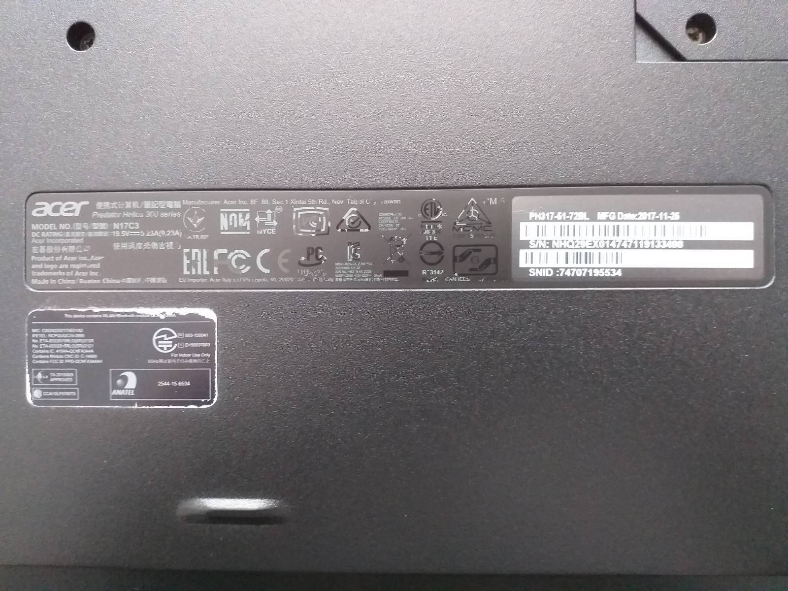 Acer Predator Helios 300