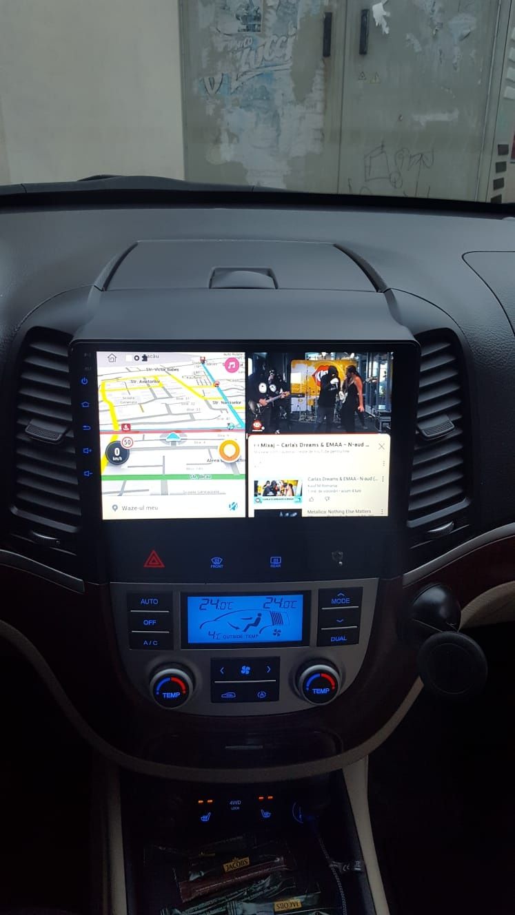 Navigatie DVD GPS Android 12 !!! 8CORE , 4G Hyundai Santa Fe