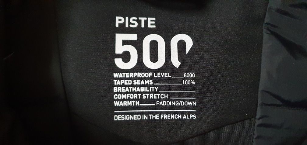 Pantalon snowboard/schi SNB 100 si Geacă schi 500 Negru Bărbați