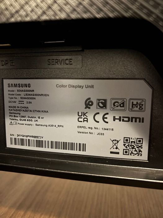 Monitor Samsung Odyssey G3 – 27”, 144Hz, Full HD