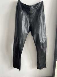 Pantaloni piele naturala negri L (44 DE)