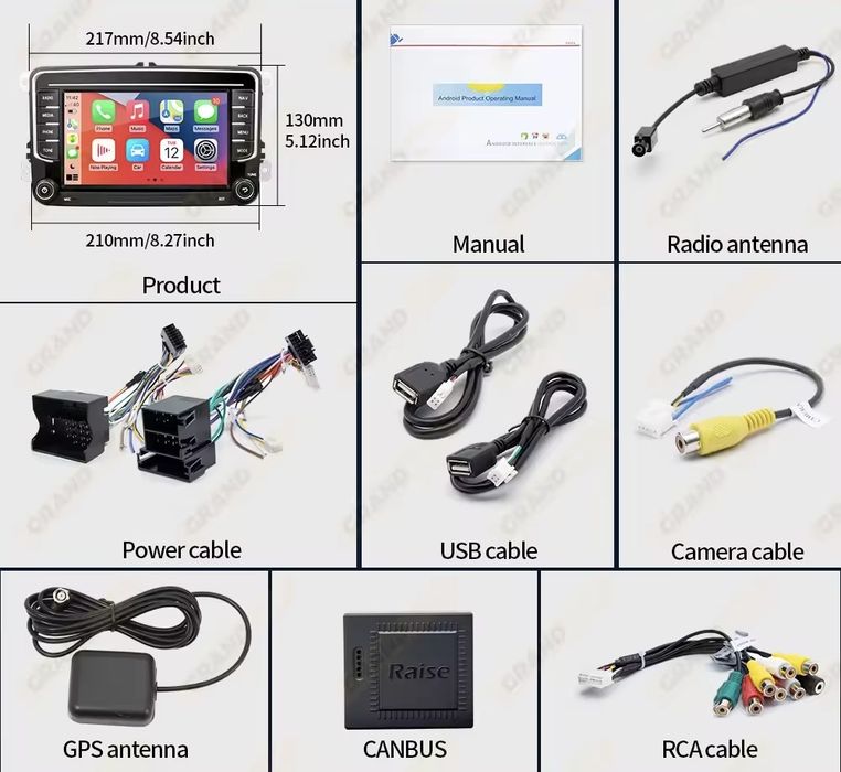 Ecran Carplay Android Vw Golf Tiguan Passat Seat Skoda Octavia Touran
