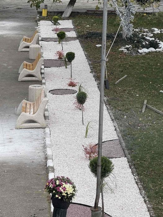 Доставка Бял чакъл от Бял камък за украси и декорации