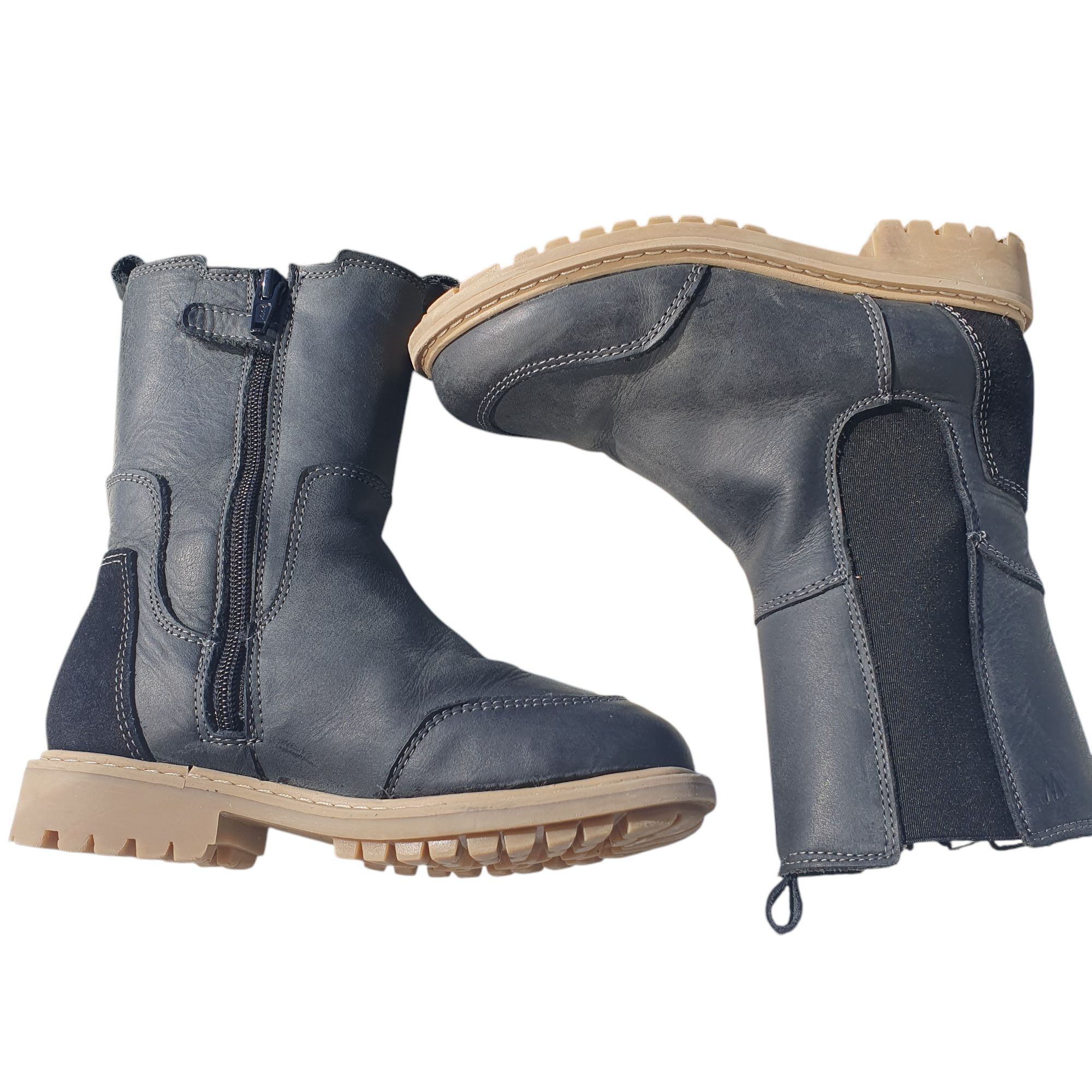 Cizme Wheat 29-30 Chelsea Sonni Tex, ghete piele căptușite cu lână