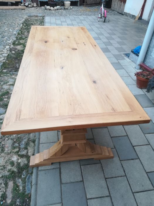 Masă rustica din lemn de stejar nouă