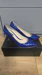 Pantofi dama Ginissima piele crocodil, albastri, impecabili.,nr 40