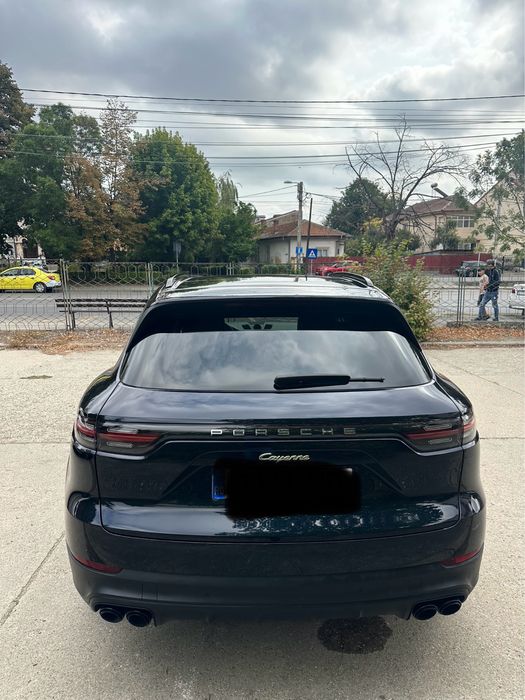 Porsche Cayenne ehybrid 2022, 40000 km, albastru exterior si piele gri