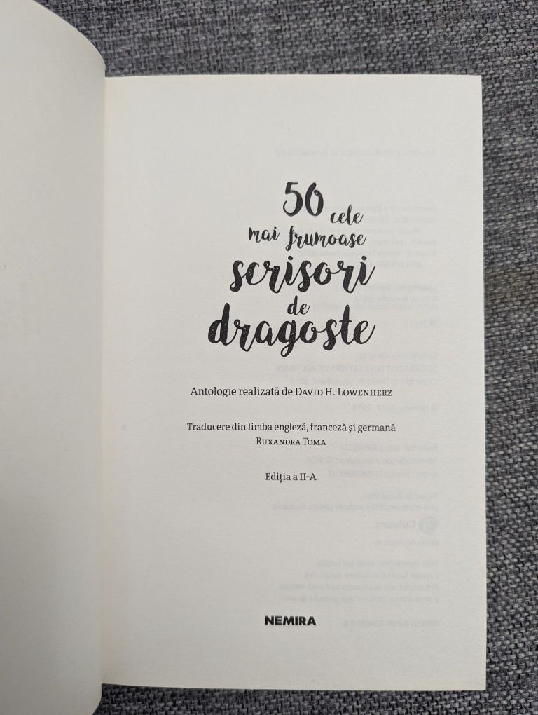 Carte 50 cele mai frumoase scrisori de dragoste - David H. Lowenherz