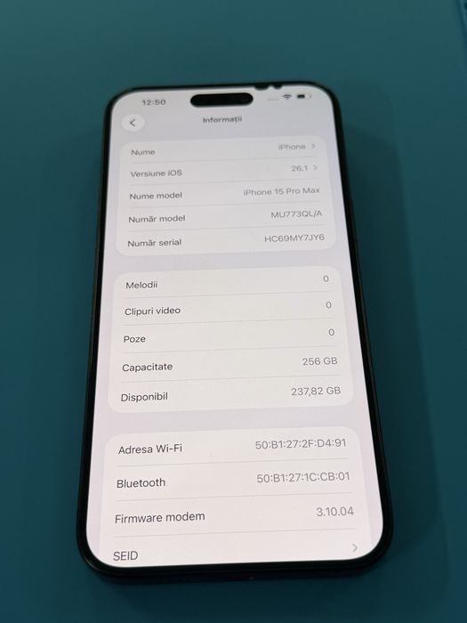 iPhone 15 pro Max Pret 2300 lei