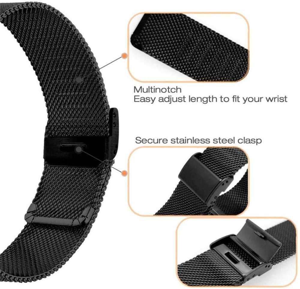 Стоманена каишка 20мm/22mm, Миланска плетка, Huawei GT, Samsung Watch