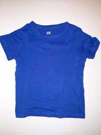 Tricou albastru H&M baietei masura 92 1,5-2 ani