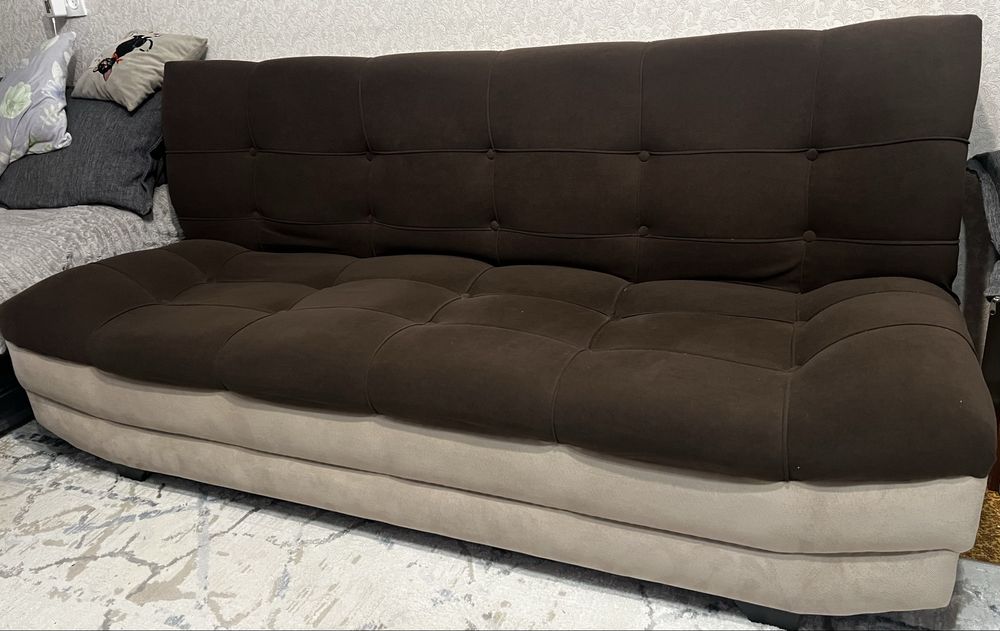 Диван Xan mebel Шанхай, 190х55 см, обивка ткань, коричневый