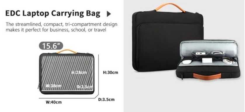 Vand geanta pentru laptop 15.6" (culoare negru)
