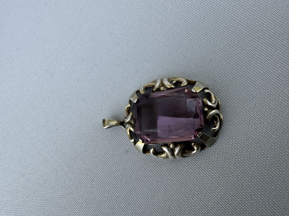 Pandantiv din argint si ametist