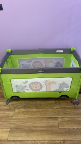 Babyton кровать-манеж Green bus G120 и детский матрас ортопедический