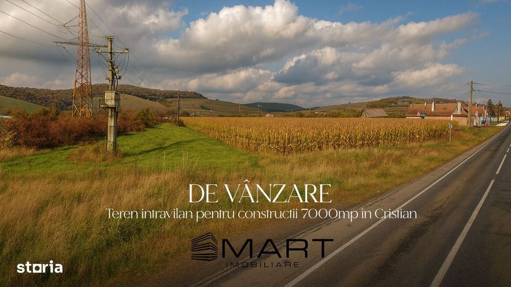 Teren intravilan CC cu CU 7000mp in Cristian la DN