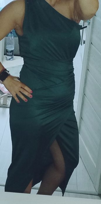 Rochie eleganta verde smarald