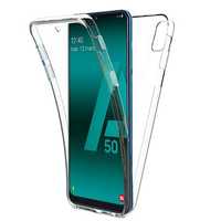 Samsung A50/A40/A20E/A10/A70 Husa 360 Silicon/Plastic Fata Spate Trans