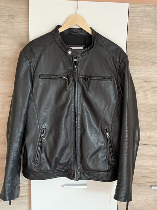 Италианско марково мъжко яке от естествена кожа