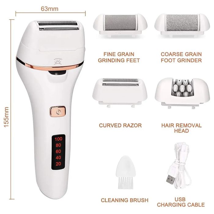 Epilator Set 4-in-1 Ladies Shaver Hair Remover HALOVIE