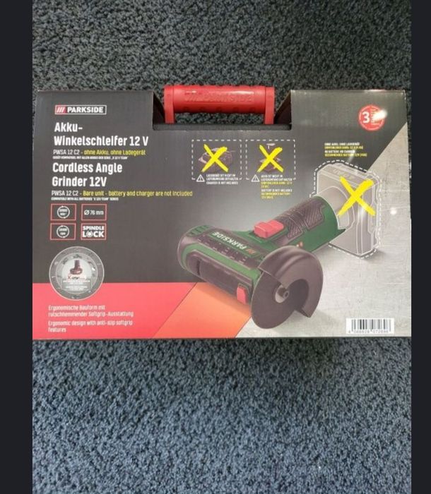 Mini polizor unghiular parkside pe acumulator 12v