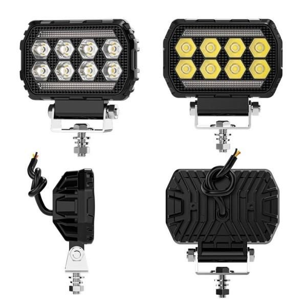 халогени диодни двуцветни комплект 2 броя 130 - 9-80v - 6led - 29w ...