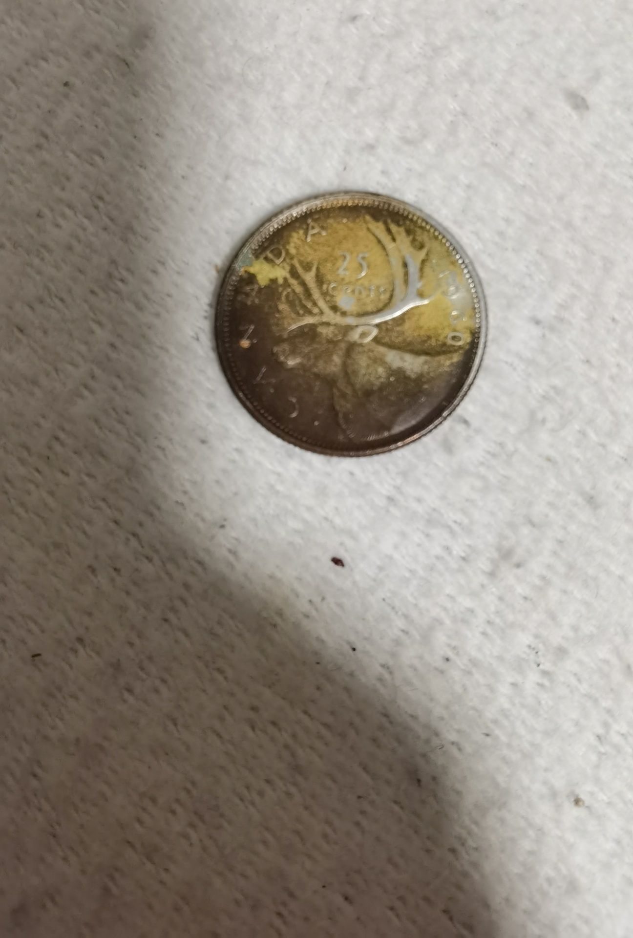 Moneda argint 25 cents Canada 1960
