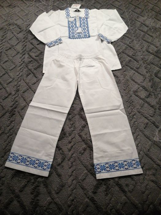 Costum popular băieți motive tradiționale din bumbac