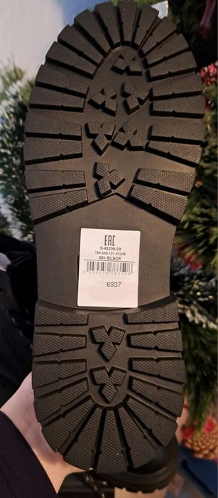 s.Oliver Кожени боти с масивен ток черни, 39 номер