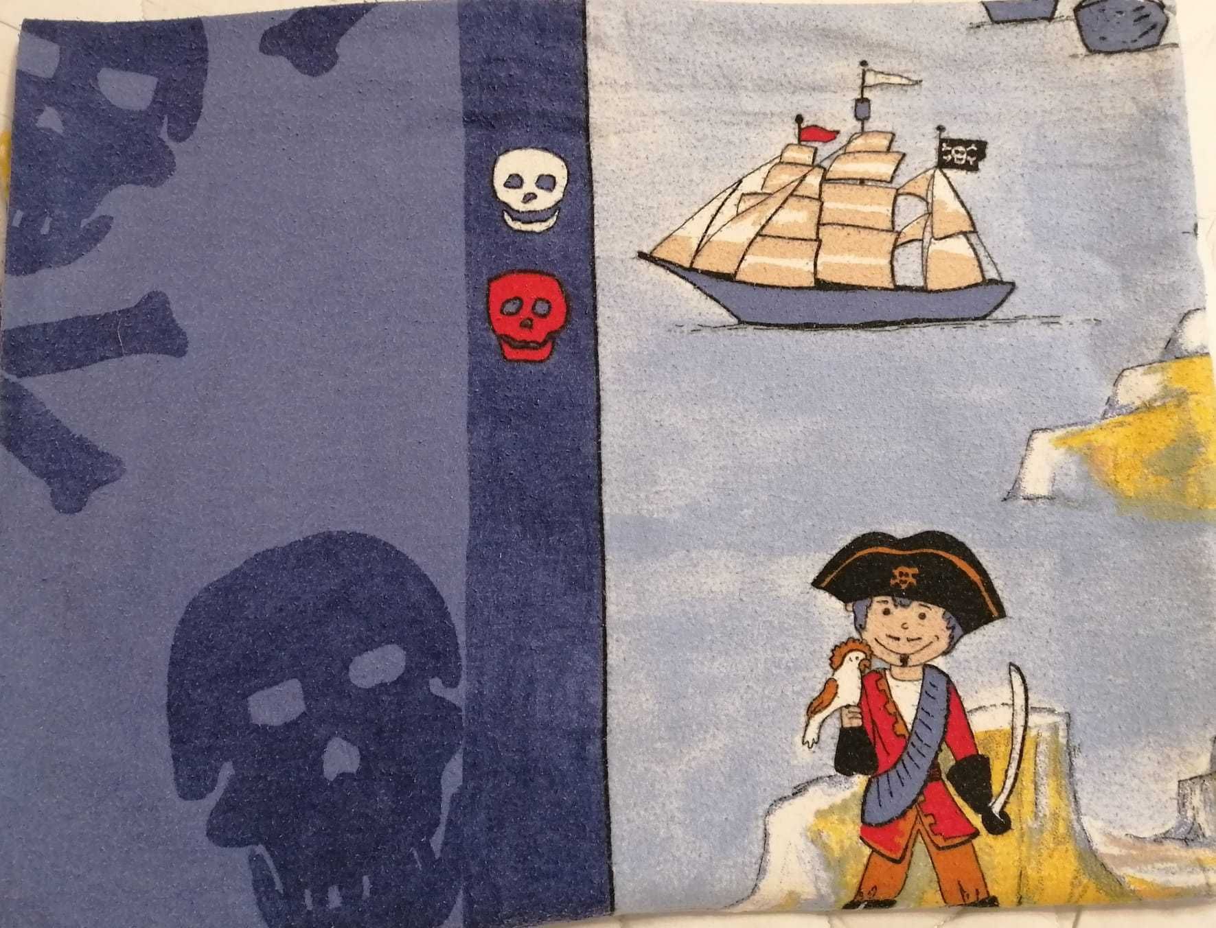 Lenjerie de pat pentru copii, bumbac gros, cu  imprimeu pirat
