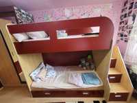 Mobilier camera copii, cu pat suprapus