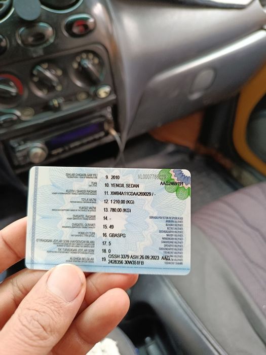 Матиз 2010 йил яхши холатда