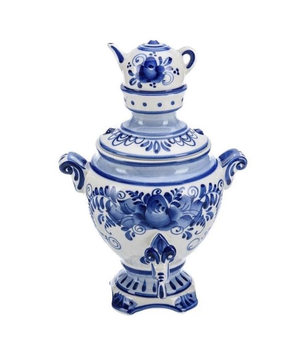 Сувенирный Самовар-Гжель