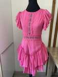 Rochie roz cu volanase