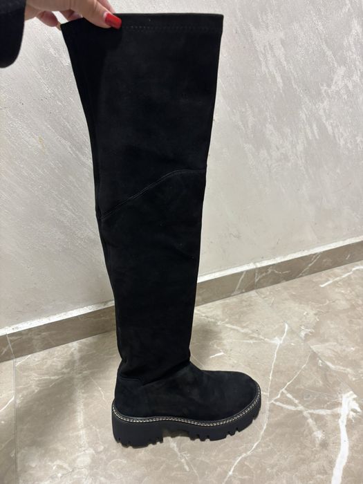 Дамски чизми естествен велур