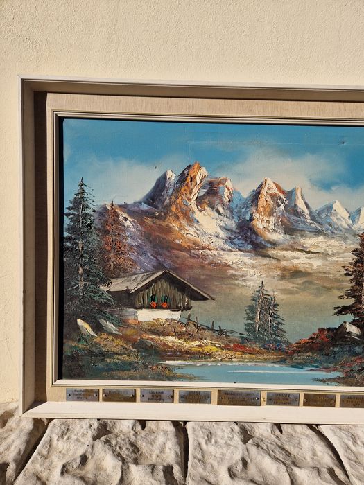 Уникална антикварна авторска картина масло върху платно