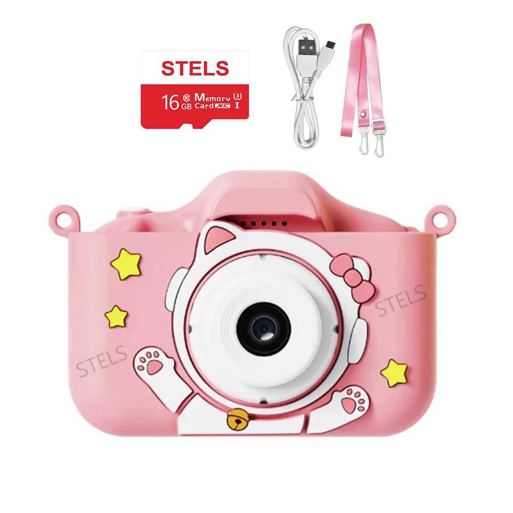 Детски фотоапарат STELS X300 + 16GB карта, Селфи, Full HD, Игри