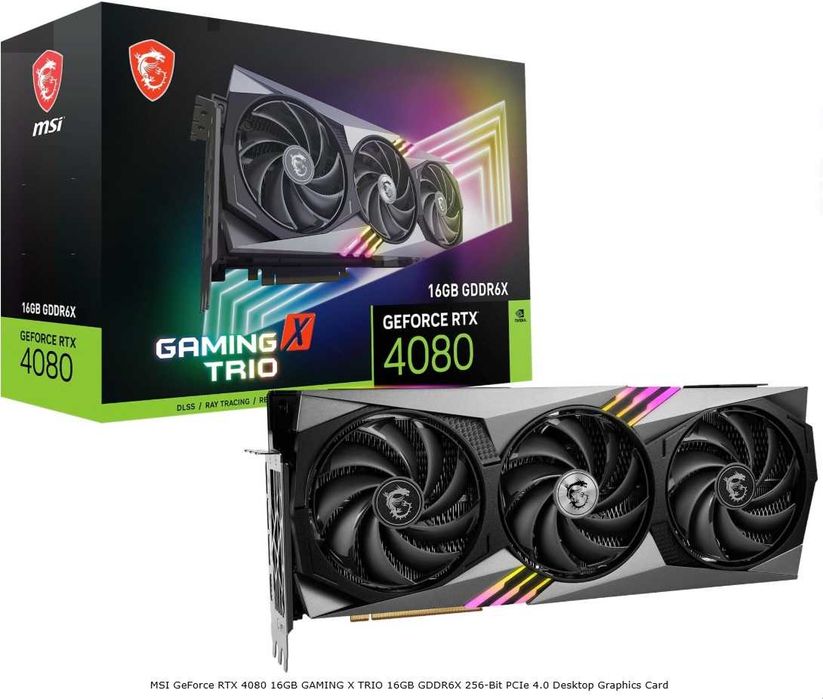 Placa Video MSI NVIDIA GeForce RTX 4080 16GB, X TRIO GDDR6X 256-bit