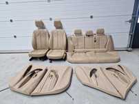 Interior scaune bancheta piele crem cu încălzire bmw f31